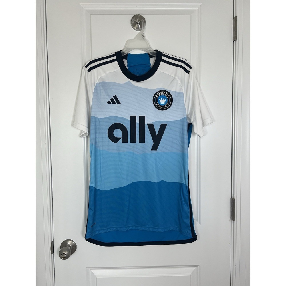 Adidas MLS Charlotte FC Soccer Futbol Slim Fit Jersey Patrick Agyemang Medium